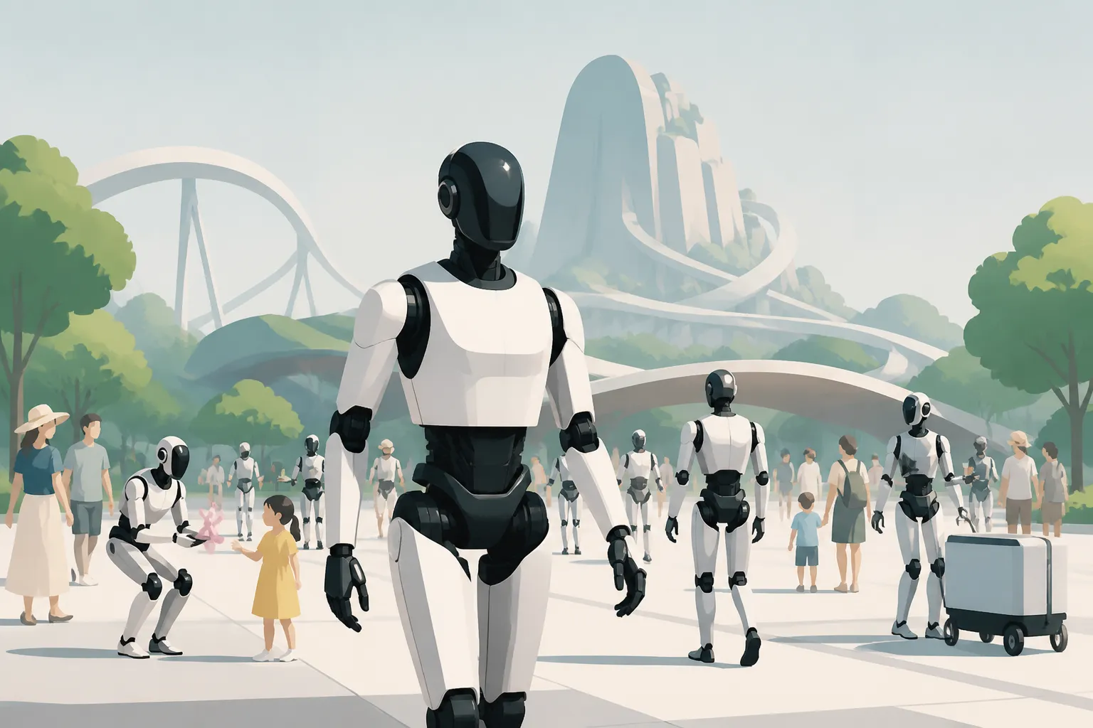 Trecento robot al parco: l’embodied AI esce dalla vetrina